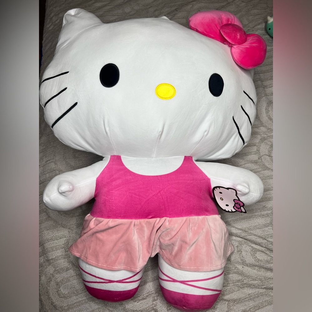 NEW 30” Oversized Soft Plush Ballerina Hello Kitty Stuffed Animal Doll